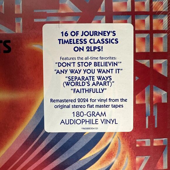 JOURNEY GREATEST HITS 2024 REISSUE DOUBLE LP LEGACY REMASTERED PRINT NEW - Picture 2 of 6